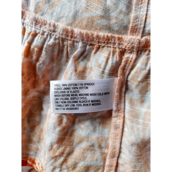 Cat & Jack Girls Floral Sundress XL (14). Orange & White Cotton/Spandex Blend. - Picture 3 of 8